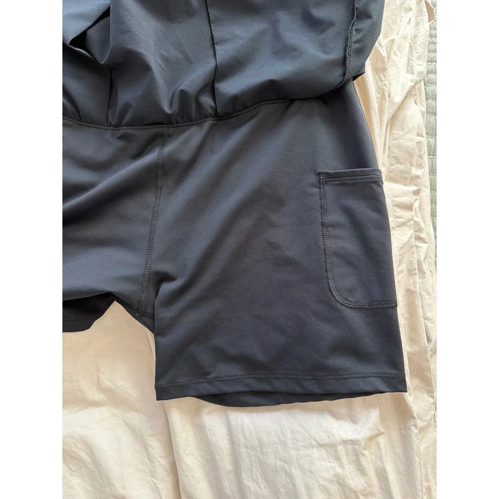 CRZ YOGA Black‎ Feathery-Fit Soft A Line Pocket Skirt 18'' Medium